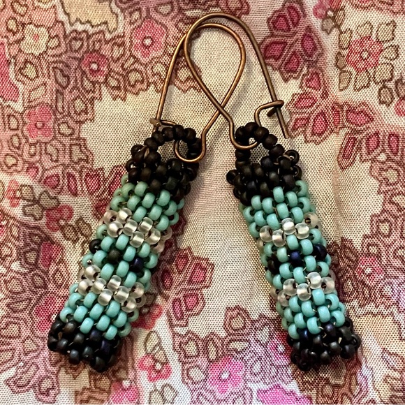 Hand Crafted Jewelry - HAND CRAFTED BOHEMIAN BEADED EARRINGS *NEW *JAPANESE GLASS BEADS *LIGHTWEIGHT